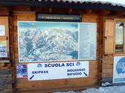 Plan des pistes détaillé sur le domaine skiable de Folgaria-Fiorentini
