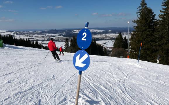 Allgäu oriental (Ostallgäu): indications de directions sur les domaines skiables – Indications de directions Nesselwang – Alpspitze (Alpspitzbahn)