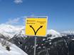 Alpes du Stubai: indications de directions sur les domaines skiables – Indications de directions Bergeralm – Steinach am Brenner