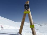 Départ des itinéraires à ski au Cassons