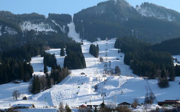Allgäu oriental (Ostallgäu): Taille des domaines skiables – Taille Nesselwang – Alpspitze (Alpspitzbahn)