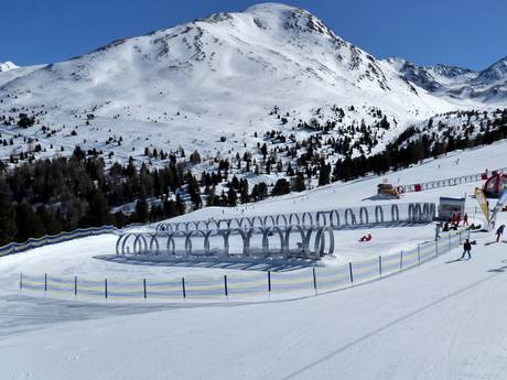 Domaines skiables pour les débutants dans l' Oberinntal (haute vallée de l'Inn) – Débutants Nauders am Reschenpass – Bergkastel