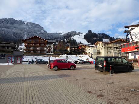 Pinzgau: Accès aux domaines skiables et parkings – Accès, parking KitzSki – Kitzbühel/Kirchberg