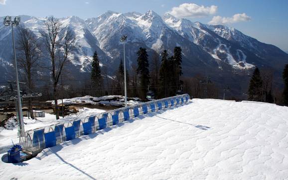 Domaines skiables pour les débutants dans le Grand Sotchi – Débutants Gazprom Mountain Resort