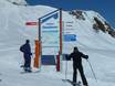 Tarentaise: indications de directions sur les domaines skiables – Indications de directions Tignes/Val d'Isère