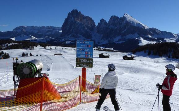 Seiser Alm: indications de directions sur les domaines skiables – Indications de directions Seiser Alm (Alpe di Siusi)