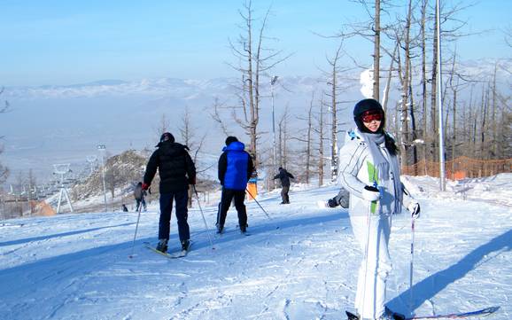 Skier en Mongolie