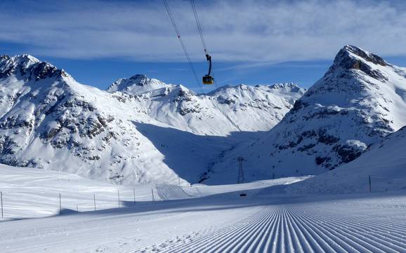 La plus haute gare aval en Engadin St. Moritz – domaine skiable Diavolezza/Lagalb