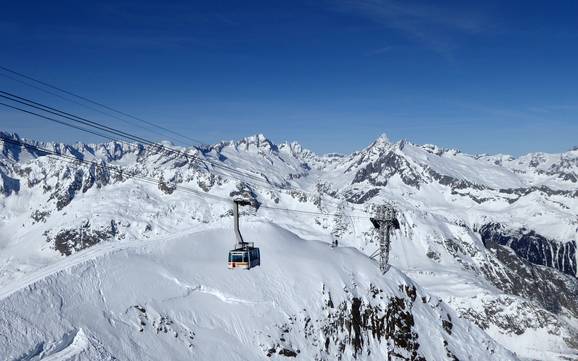 Le plus haut domaine skiable dans la région touristique d'Andermatt – domaine skiable Gemsstock – Andermatt