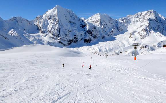 La plus haute gare aval dans l' Ortles (Ortlergebiet) – domaine skiable Solda all'Ortles (Sulden am Ortler)
