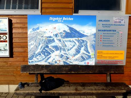 Forêt-Noire du Sud: indications de directions sur les domaines skiables – Indications de directions Belchen