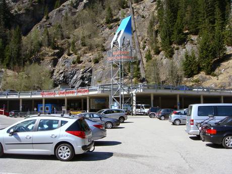 Mölltal (vallée de la Möll): Accès aux domaines skiables et parkings – Accès, parking Mölltaler Gletscher (Glacier de Mölltal)