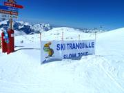 Ski tranquille - les zones de ralentissement sont indiquées