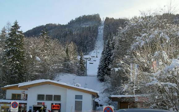 Skier dans le Naturpark Weissensee (parc naturel du Weissensee)