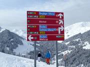 Signalisation des pistes sur le domaine skiable d'Adelboden-Lenk