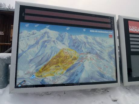 Bonneville: indications de directions sur les domaines skiables – Indications de directions Les Houches/Saint-Gervais – Prarion/Bellevue (Chamonix)