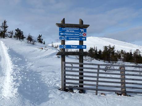 Laponie (Finlande): indications de directions sur les domaines skiables – Indications de directions Ylläs