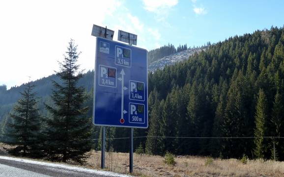 Basses Tatras: Accès aux domaines skiables et parkings – Accès, parking Jasná Nízke Tatry – Chopok