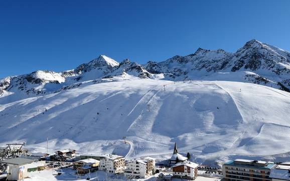 La plus haute gare aval dans les Alpes du Stubai – domaine skiable Kühtai