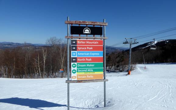 Maine: indications de directions sur les domaines skiables – Indications de directions Sunday River