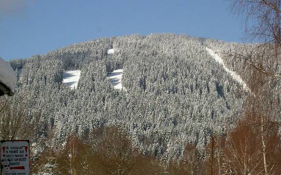 Skier dans la forêt de Bohême