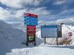 Alpes du Sud de Nouvelle Zélande: indications de directions sur les domaines skiables – Indications de directions Coronet Peak
