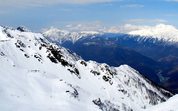 Le plus grand dénivelé dans le Grand Sotchi – domaine skiable Rosa Khutor