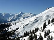 Vue sur le domaine skiable du Schmitten et le Kitzsteinhorn