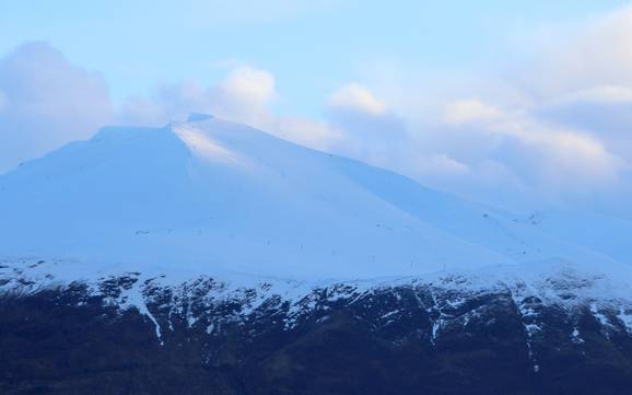 La plus haute gare aval dans les Highlands écossais – domaine skiable Nevis Range