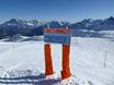 Vénétie: indications de directions sur les domaines skiables – Indications de directions Passo San Pellegrino/Falcade