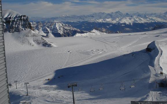 Le plus haut domaine skiable dans l' Espace Mittelland – domaine skiable Glacier 3000 – Les Diablerets
