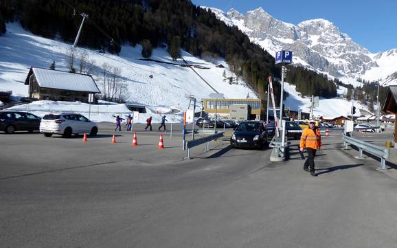 Obwald: Accès aux domaines skiables et parkings – Accès, parking Titlis – Engelberg