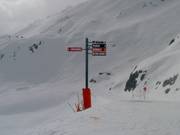 Signalisation des pistes sur le domaine skiable de Brévent-Flégère
