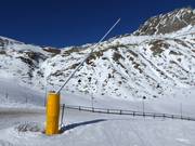 Perche à neige sur le domaine skiable de Meran 2000