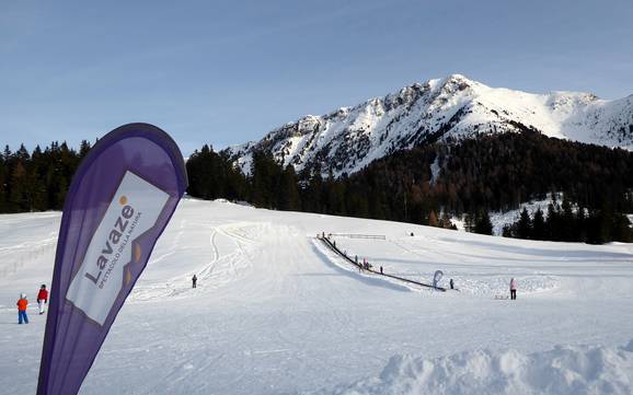 La plus haute gare aval dans le Val di Fiemme (Fleimstal) – domaine skiable Malga Varena – Passo Lavazè