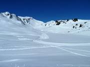 Piste de ski de fond en altitude Furka
