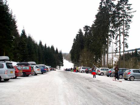 Sauerland: Accès aux domaines skiables et parkings – Accès, parking Hunau – Bödefeld