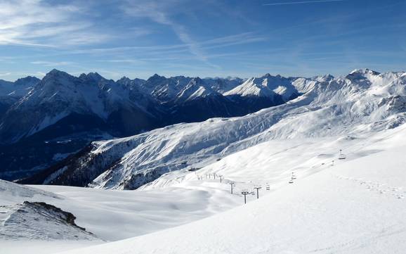 Basse-Engadine: Taille des domaines skiables – Taille Scuol – Motta Naluns