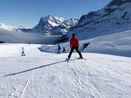 Domaines skiables pour les débutants dans la Jungfrau Region – Débutants Kleine Scheidegg/Männlichen – Grindelwald/Wengen