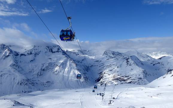 La plus haute gare aval dans le Gastein – domaine skiable Sportgastein