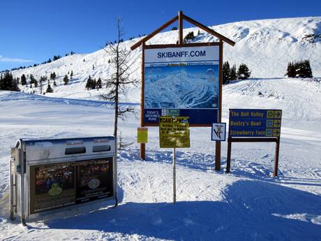 Banff - Lac Louise: indications de directions sur les domaines skiables – Indications de directions Banff Sunshine