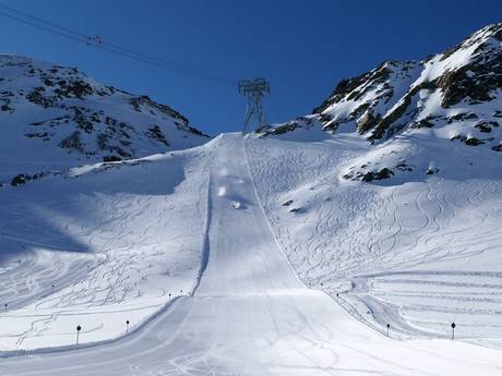 Domaines skiables pour skieurs confirmés et freeriders Tiroler Oberland – Skieurs confirmés, freeriders Kaunertaler Gletscher (Glacier de Kaunertal)