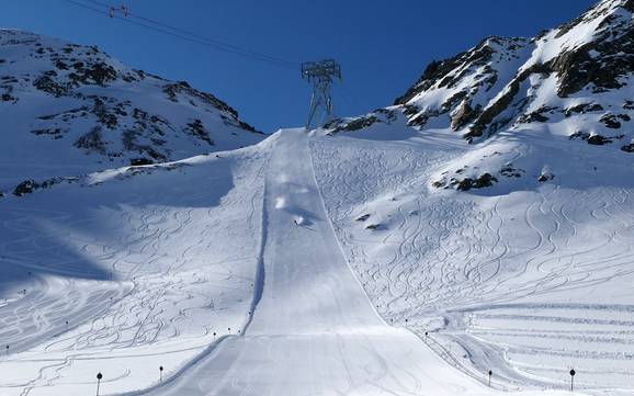 Domaines skiables pour skieurs confirmés et freeriders Kaunertal (vallée de Kauns) – Skieurs confirmés, freeriders Kaunertaler Gletscher (Glacier de Kaunertal)