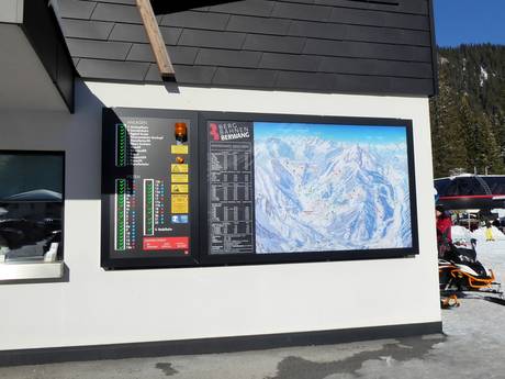 Tiroler Zugspitz Arena: indications de directions sur les domaines skiables – Indications de directions Berwang/Bichlbach/Rinnen
