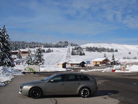 Savoie: Accès aux domaines skiables et parkings – Accès, parking Espace Diamant – Les Saisies/Notre-Dame-de-Bellecombe/Praz sur Arly/Flumet/Crest-Voland
