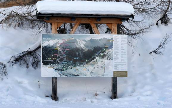 val de Passiria (Passeiertal): indications de directions sur les domaines skiables – Indications de directions Pfelders (Plan)