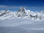 Vue sur les pistes du Matterhorn glacier paradise