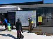 Panneaux électroniques d'information dans les zones principales du domaine skiable