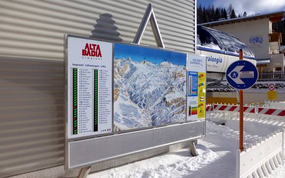 Alta Badia: indications de directions sur les domaines skiables – Indications de directions Alta Badia