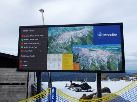 Cordillère australienne (Great Dividing Range): indications de directions sur les domaines skiables – Indications de directions Mt. Buller